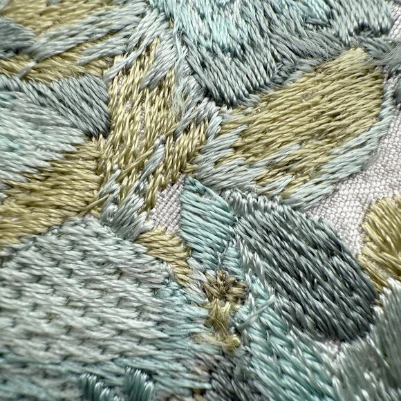 Laura Ashley UK Wisteria Embroidered Throw Pillow Blue Floral – 16" x 20" - Picture 9 of 11